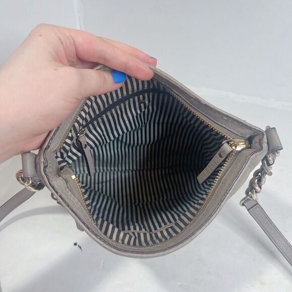 Kate Spade Gray Leather Crossbody Bag Purse - Picture 4 of 12